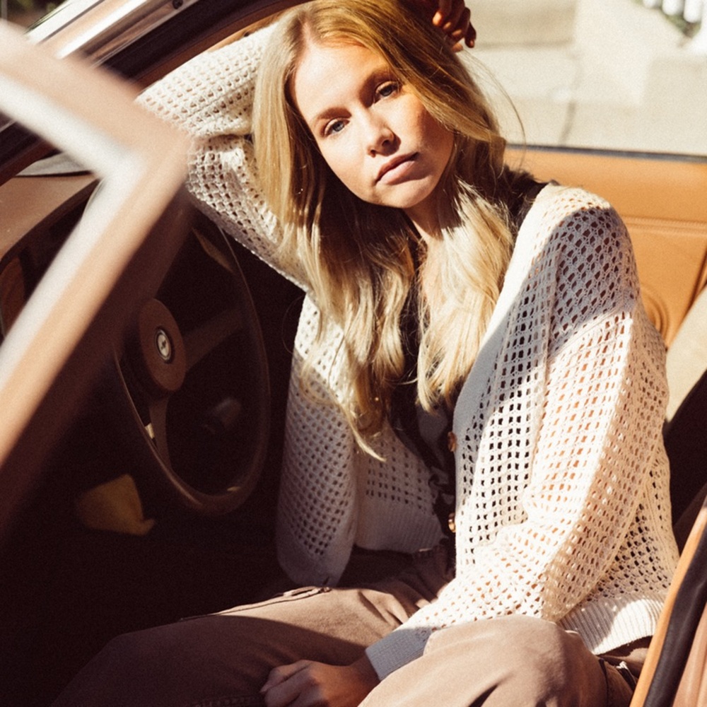 RSQ Womens Open Weave Cardigan